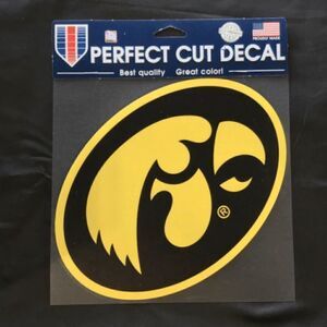 NEW Perfect Cut Oval Decal College University Of Iowa Hawkeyes 8" X 8"